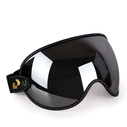 AeroShield motorcycle goggles with dark mirrored lens and black stitched strap BikerZoneZ on Tampa Home & Garden Store
