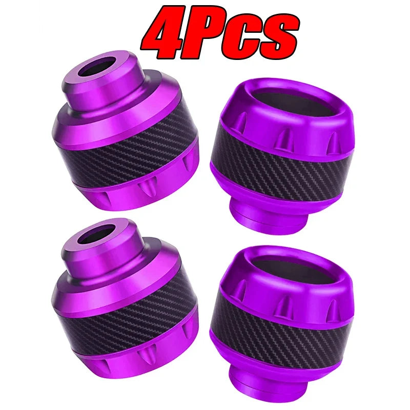 4Pcs motorcycle fork slider cups anodized aluminum with carbon fiber band BikerZoneZ on Tampa Home & Garden Store