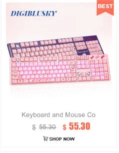 Pink wireless keyboard and mouse set, 2-piece gaming/office kit on Tampa Home & Garden Store