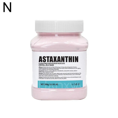 Astaxanthin jelly mask jar by Silcy Skin, pink hydro jelly facial mask with white lid on Tampa Home & Garden Store