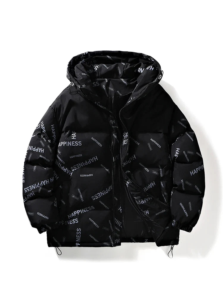 Men Winter Parka black cotton-padded hooded coat by UpTrend Deals on Tampa Home & Garden Store