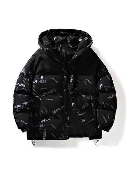 Men Winter Parka black cotton-padded hooded coat by UpTrend Deals on Tampa Home & Garden Store