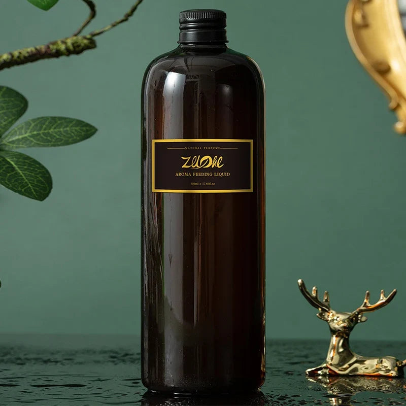 Silcy Skin flameless aromatherapy essential oil bottle, dark amber with gold label on Tampa Home & Garden Store
