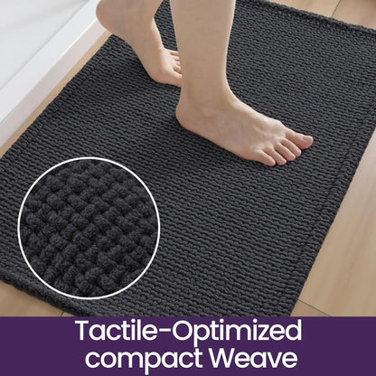 Bathroom Rug 24x36 non-slip chenille bath mat, washable, ultra-soft absorbent Silcy Skin on Tampa Home & Garden Store