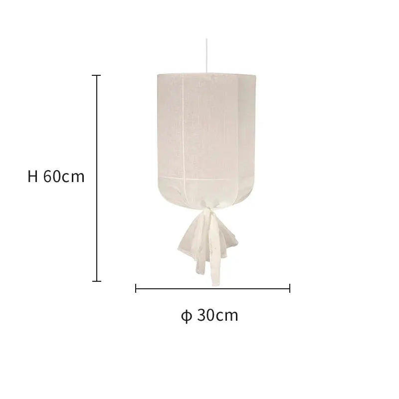 DecorBites linen cloth pendant light, boho fabric chandelier, 60 cm tall, 30 cm dia on Tampa Home & Garden Store