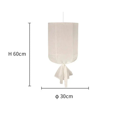 DecorBites linen cloth pendant light, boho fabric chandelier, 60 cm tall, 30 cm dia on Tampa Home & Garden Store