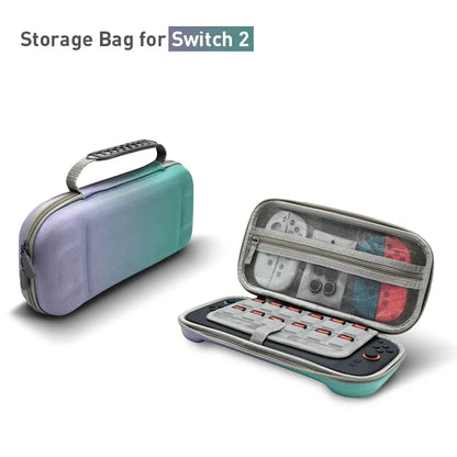 Nintendo Switch 2 hard storage bag carrying case purple teal zipper and protective shell on Tampa Home & Garden Store
