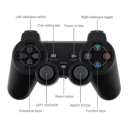 Up Trend Deals 58000 Games handheld wireless gamepad black controller with dual sticks A/B/X/Y on Tampa Home & Garden Store