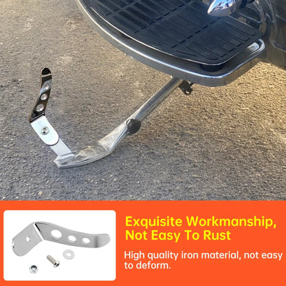 Stand Connector chrome motorcycle bracket with mounting holes and screws, BikerZoneZ on Tampa Home & Garden Store