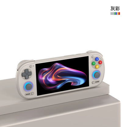 Retroid Pocket 6 handheld gaming console beige with A/B/X/Y buttons and 5.5 OLED screen on Tampa Home & Garden Store