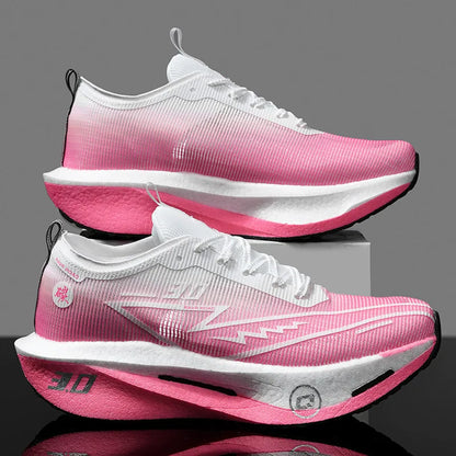 Men's Training Sneakers EstaliosFit with pink gradient mesh upper and cushioned midsole on Tampa Home & Garden Store