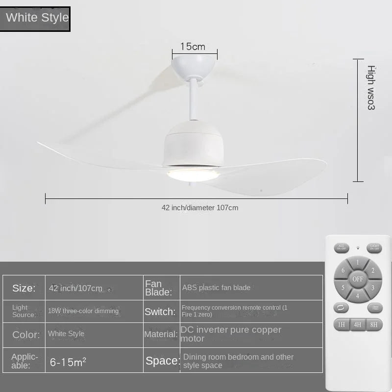 DecorBites Kids Double Leaf Ceiling Fan Light white finish with 42in and remote on Tampa Home & Garden Store