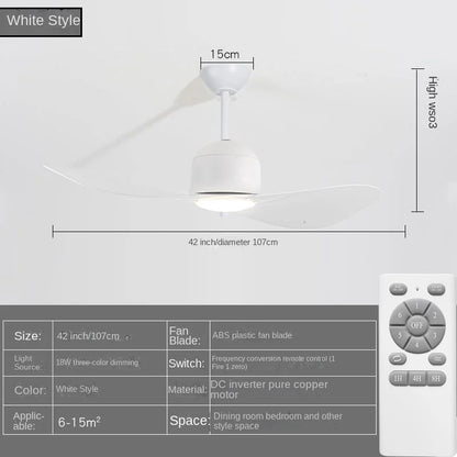 DecorBites Kids Double Leaf Ceiling Fan Light white finish with 42in and remote on Tampa Home & Garden Store