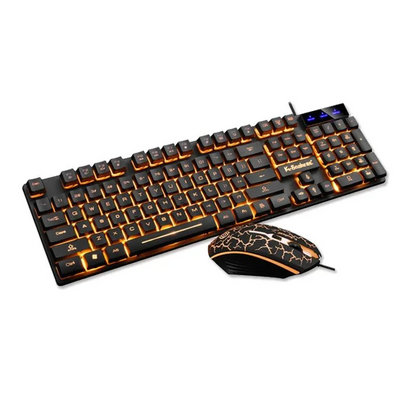 KM320 keyboard and mouse set, black with orange backlit LEDs, FLIPSTYLEZLLC on Tampa Home & Garden Store