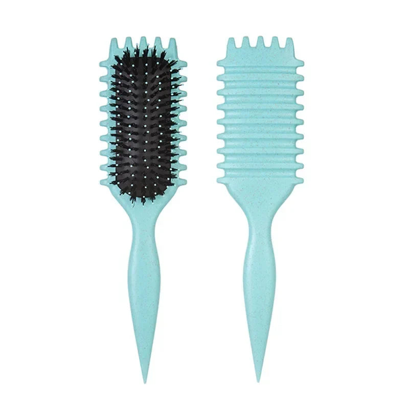 Silcy Skin detangling candy brush set of 2 with teal bristle brush and ribbed paddle on Tampa Home & Garden Store