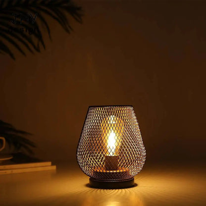 2 Pack Cordless LED Lantern Table Lamps Battery Powered Wireless Indoor Outdoor
