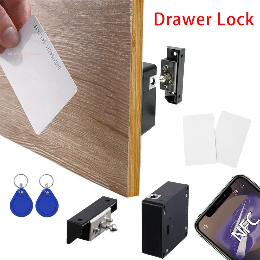 Invisible RFID cabinet lock for wood cabinets with RFID cards and key fobs UpTrend Deals on Tampa Home & Garden Store