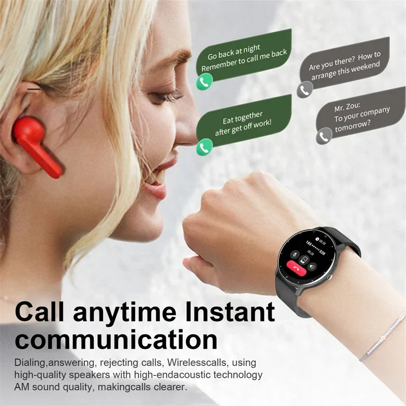 Smartwatch UpTrend Deals round black touchscreen with heart rate monitor and Bluetooth call on Tampa Home & Garden Store