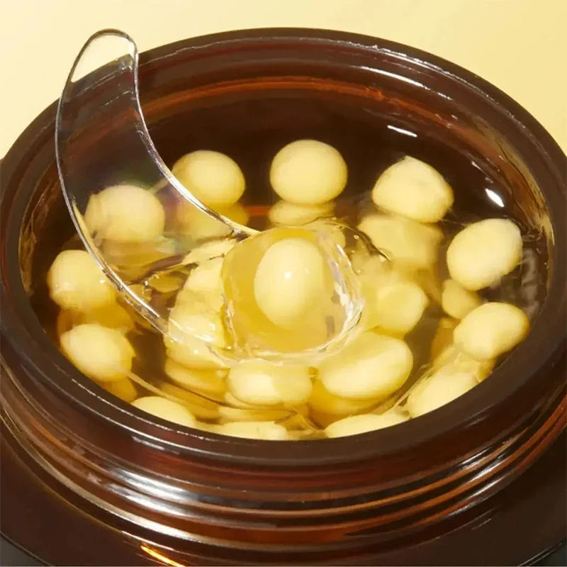 Silcy Skin vitamin C capsule moisturizing gel beads in brown jar with clear scoop on Tampa Home & Garden Store