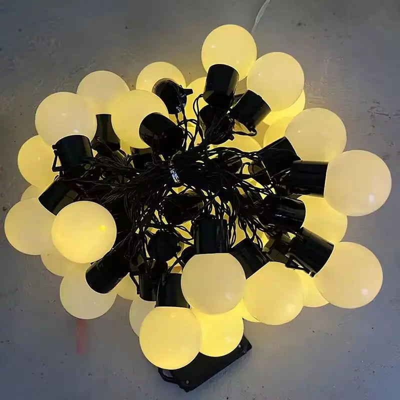 Perfecsy 10/20 LED solar string lights in a warm yellow bulb cluster for outdoor decor on Tampa Home & Garden Store