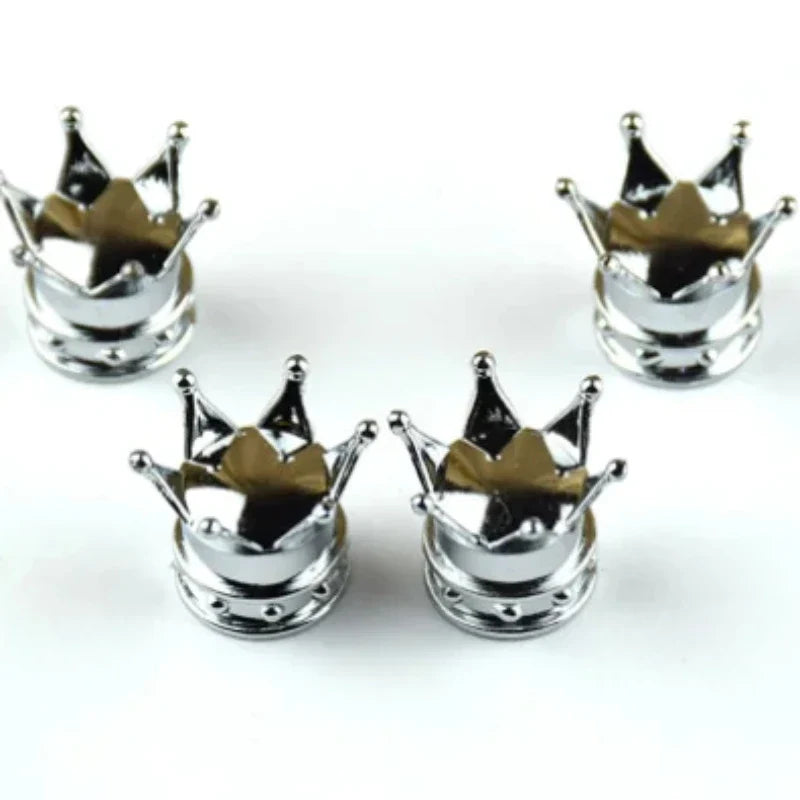 4-pack chrome crown valve stem caps by BikerZoneZ on Tampa Home & Garden Store