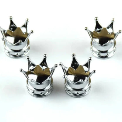 4-pack chrome crown valve stem caps by BikerZoneZ on Tampa Home & Garden Store