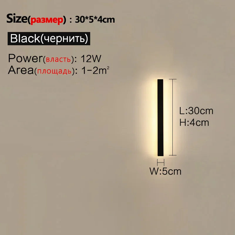 Modern Waterproof Led Wall Light For Outdoor
