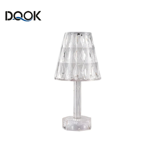 Diamond Crystal Projection Night Light USB Touch Control Bedside Desk Lamp Decor - Tampa Home & Garden Store