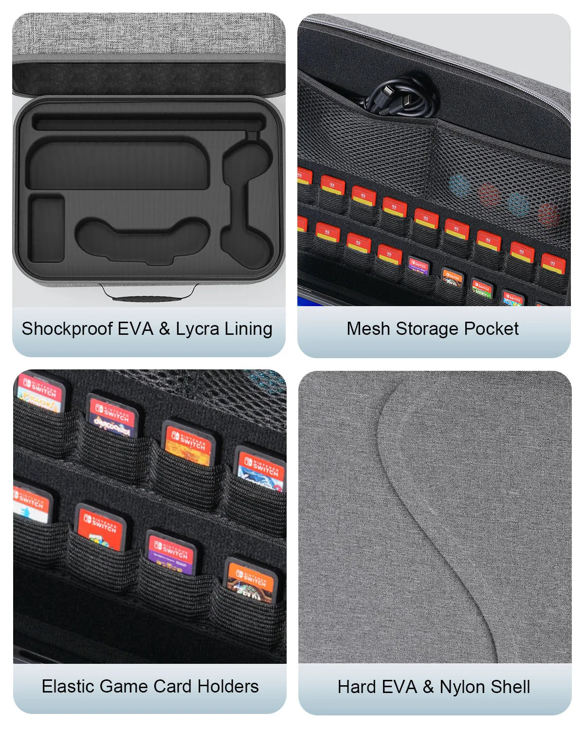 STARTRC GAMES hard shell travel bag for Switch 2 with EVA lining, mesh pocket on Tampa Home & Garden Store