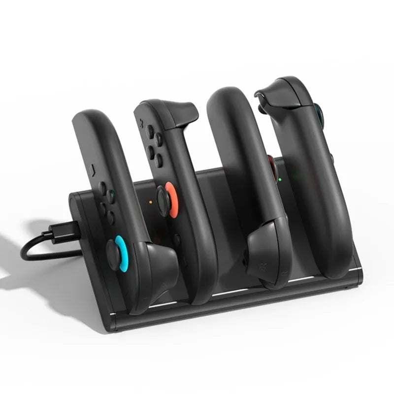 TA-For Switch 2 dock with magnetic 4-in-1 charger for four black gamepads LED indicators on Tampa Home & Garden Store