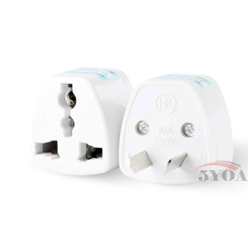 Universal Travel Plug Adapter EU US AU to UK 3 Pin AC Power Converter