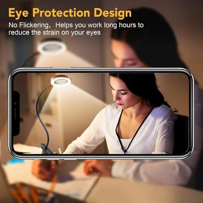 Perfecsy 10X magnifying lamp with metal clamp, flexible gooseneck, 3 LED modes for nail art on Tampa Home & Garden Store