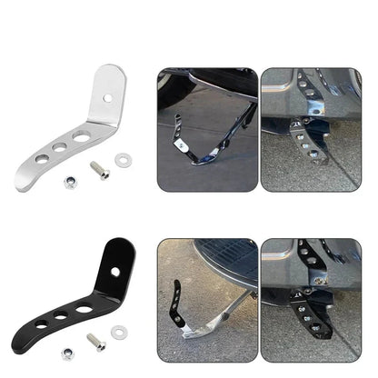 Stand Connector motorcycle bracket pair in silver and black with mounting hardware on Tampa Home & Garden Store