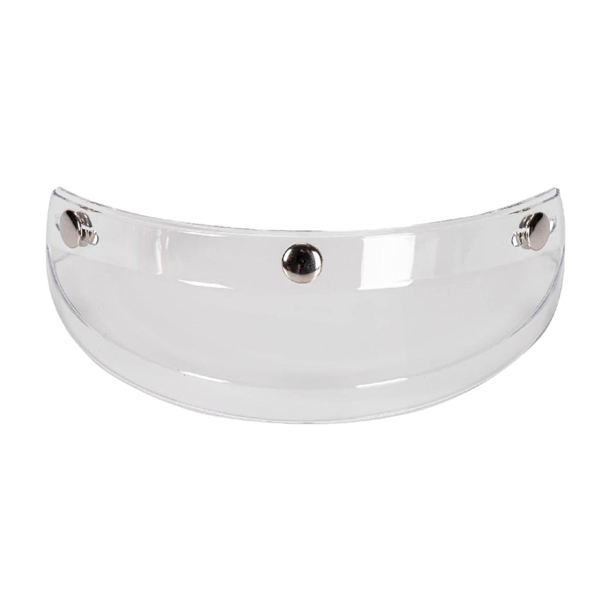 Visor for 3/4 Helmet by BikerZoneZ clear with metal stud attachments on Tampa Home & Garden Store