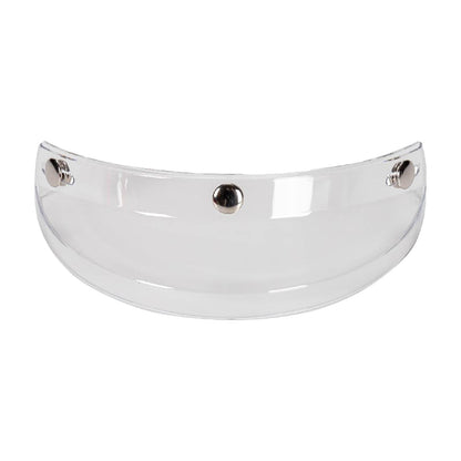Visor for 3/4 Helmet by BikerZoneZ clear with metal stud attachments on Tampa Home & Garden Store
