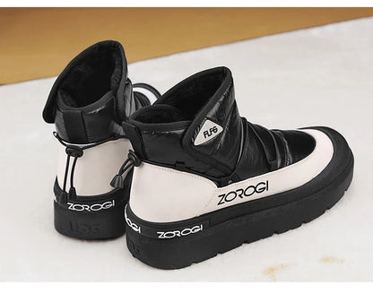 Mens Winter Ankle Boots UpTrend Deals black and white upper with chunky sole ZOROGI logo on Tampa Home & Garden Store