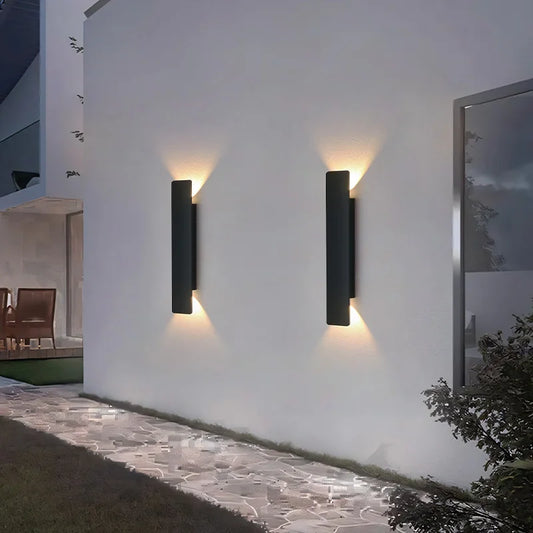Outdoor Waterproof Wall Light – 18W LED Black Aluminum Exterior Lamp for Bedroom - Tampa Home & Garden Store