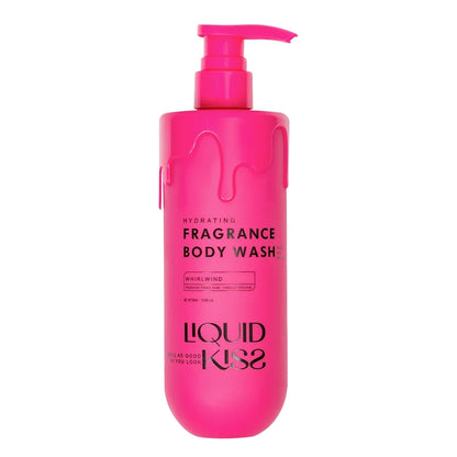 Liquid Kiss Fragrance Body Wash pump bottle in bright pink by Silcy Skin, 473 ml on Tampa Home & Garden Store