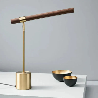 DecorBites Linear Wood LED Floor Lamp Modern Loft