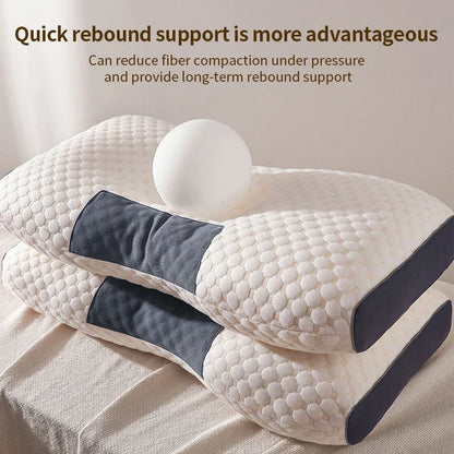 Cervical neck pillow set by UpTrend Deals with memory foam, honeycomb cream accents on Tampa Home & Garden Store
