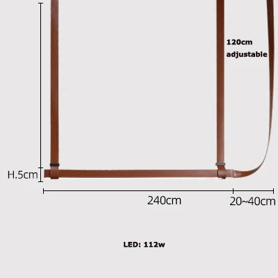 DecorBites LED Art Deco chandelier in brown wood with 120cm adjustable suspension for dining on Tampa Home & Garden Store