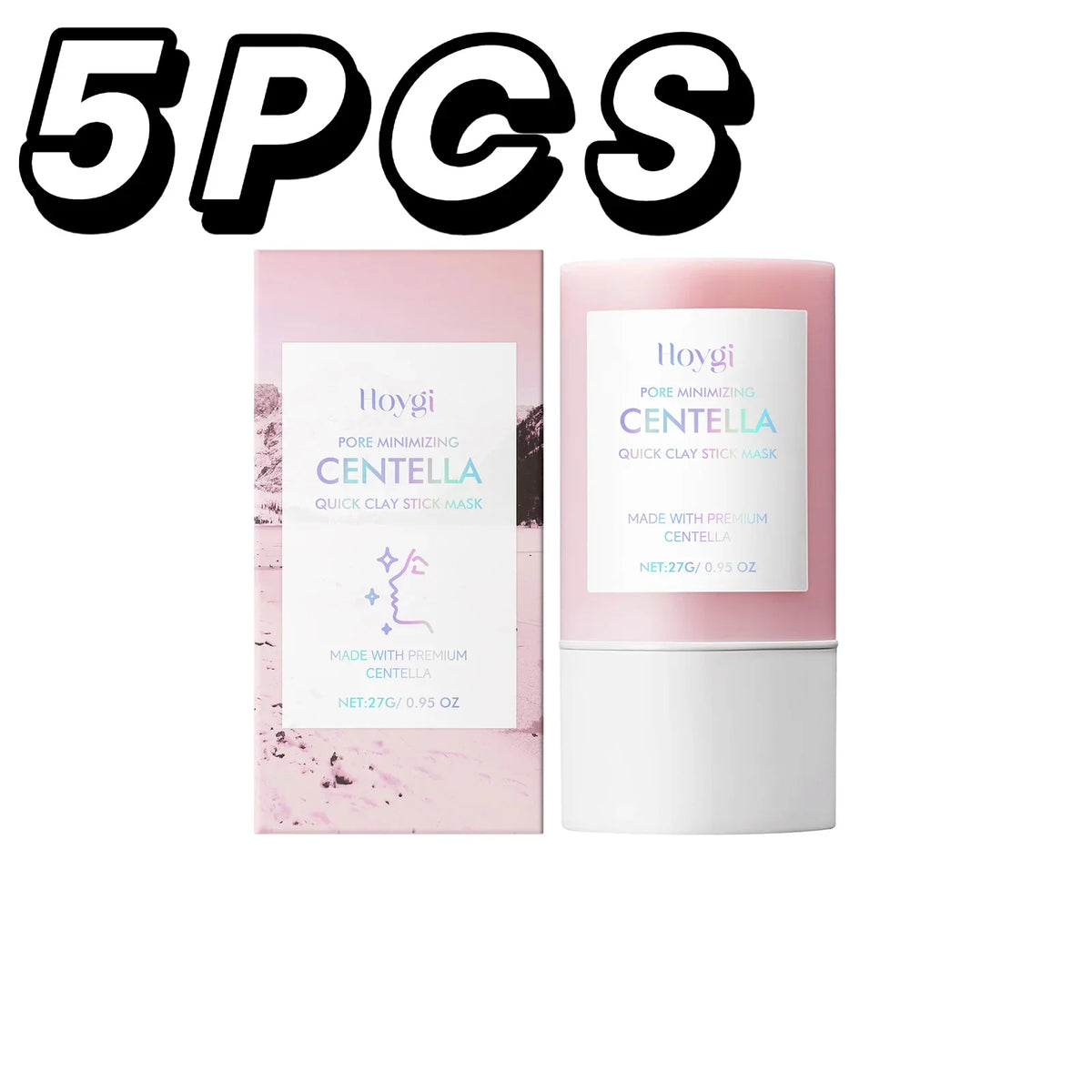 Centella clay stick mask Silcy Skin, 2-piece pink box and jar set on Tampa Home & Garden Store