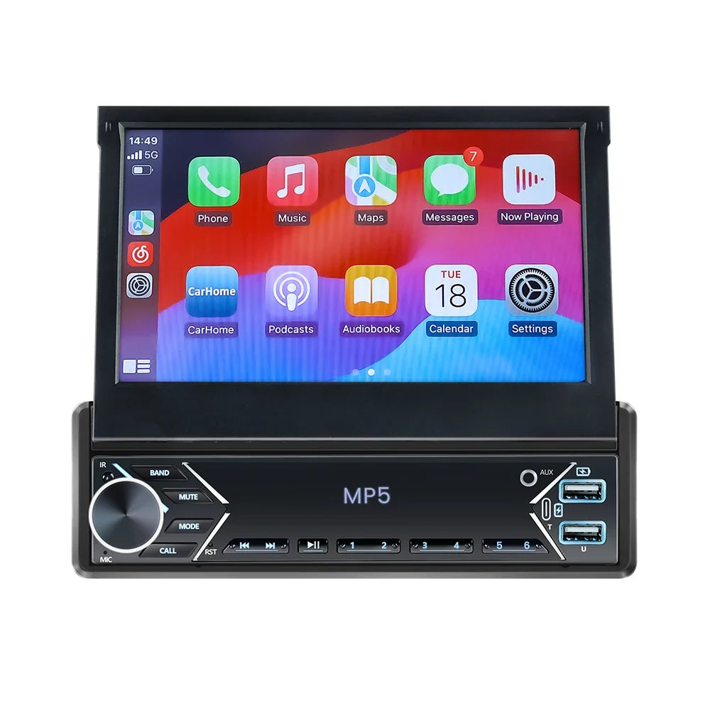 UpTrend Deals black 1-DIN 7-inch MP5 car stereo with CarPlay, touchscreen display on Tampa Home & Garden Store