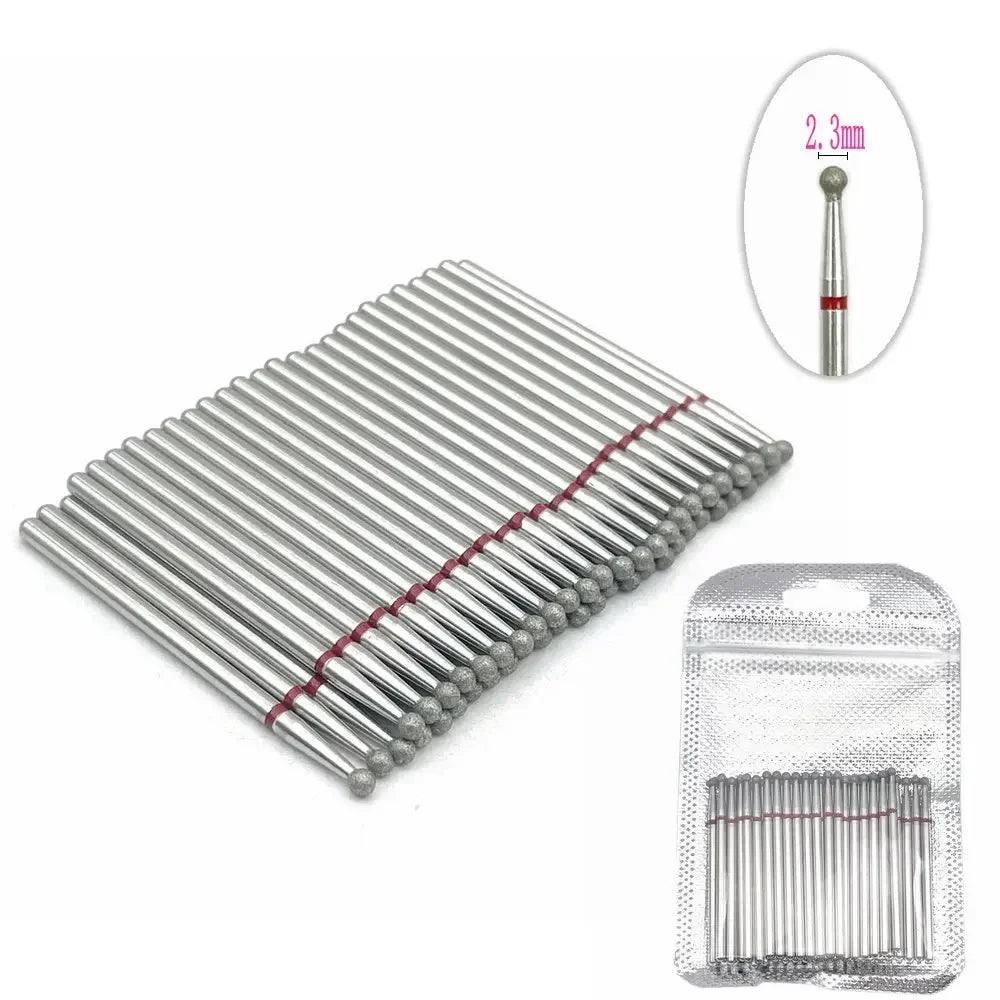Nail drill bit set 50pc by Silcy Skin with diamond manicure bits for cuticle cleanup pouch on Tampa Home & Garden Store