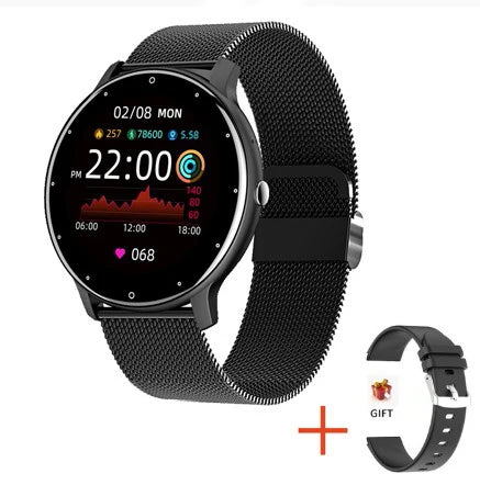 Smartwatch UpTrend Deals round black mesh band, full-touch display, Bluetooth call, HR monitor on Tampa Home & Garden Store