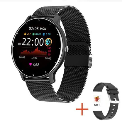 Smartwatch UpTrend Deals round black mesh band, full-touch display, Bluetooth call, HR monitor on Tampa Home & Garden Store
