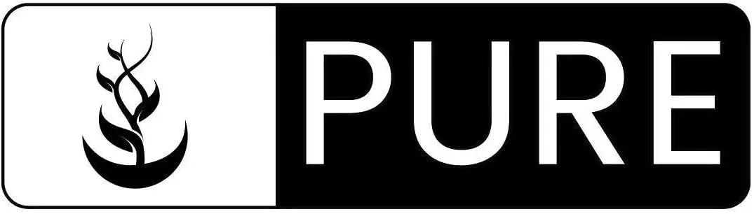 Epsom salt Silcy Skin Pure logo with plant icon and bold white PURE on black banner on Tampa Home & Garden Store