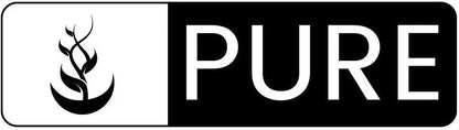Epsom salt Silcy Skin Pure logo with plant icon and bold white PURE on black banner on Tampa Home & Garden Store