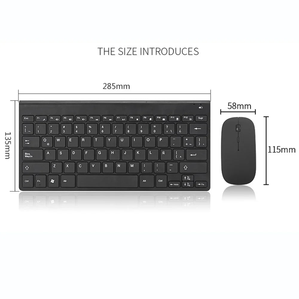 FLIPSTYLEZLLC wireless keyboard and mouse set, black 78-key Spanish layout on Tampa Home & Garden Store