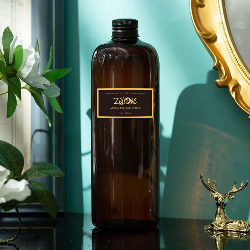 Silcy Skin flameless essential oil in amber glass bottle with black label for humidifiers on Tampa Home & Garden Store